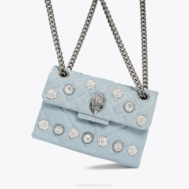 Kurt Geiger mujer mini kensington de cristal de londres 2LPR90 | bolsas azul pálido